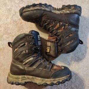 Irish Setter Brown and Camouflage Lace Up Boots